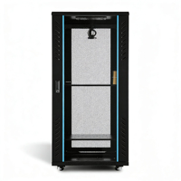 Armoire de serveur au sol de 1 mètre, 1040*600*600mm, en acier SPCC avec revêtement en poudre et porte en verre trempé, disponible immédiatement.
