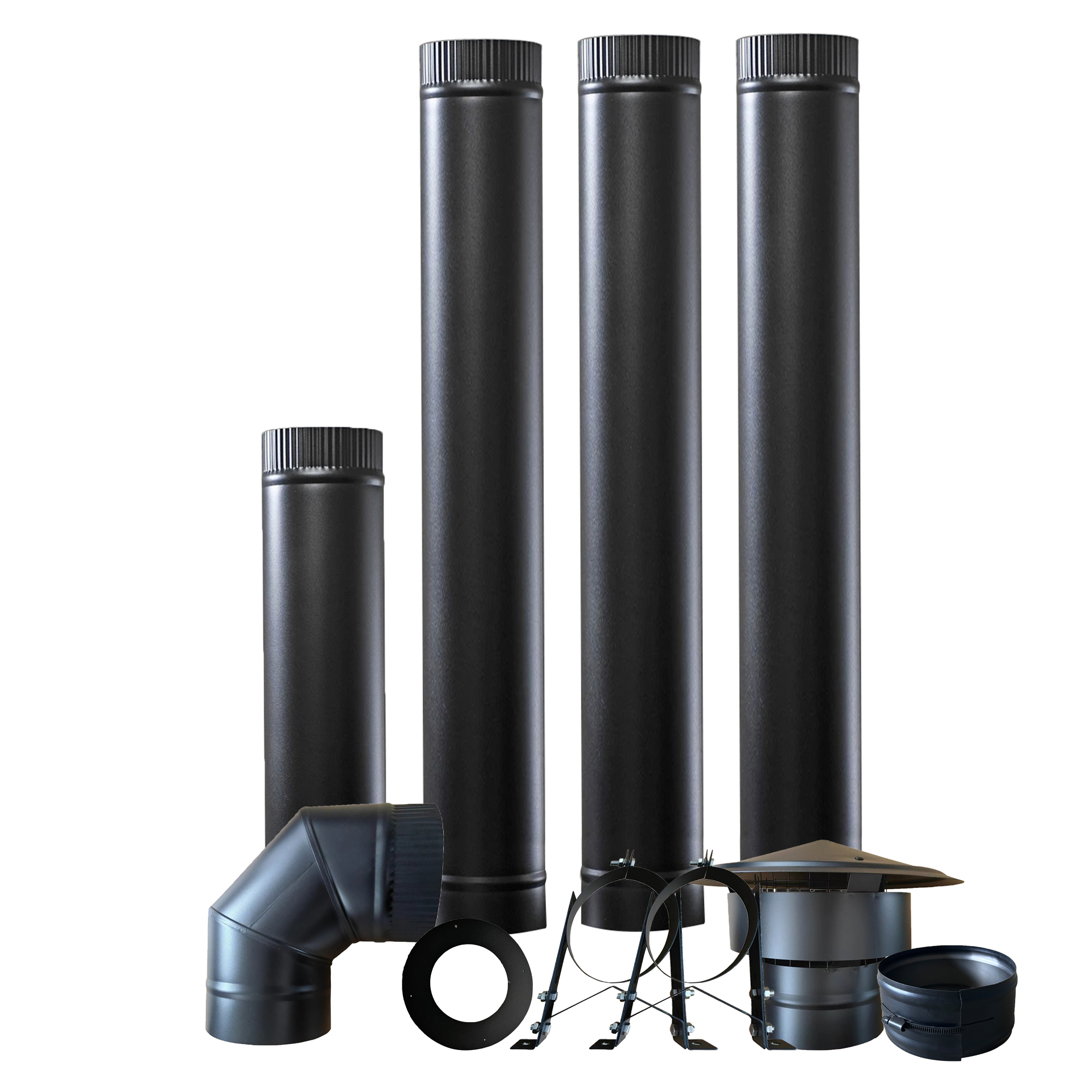 LANZZAS Stove Pipe Wall Lining / Double Wall Sleeve - Diameter 200 Mm - Unpainted | Flue Pipe Exhaust Pipe Chimney Pipe Wall Connection - View #11