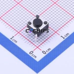 K2-1102DP-B3SW-04 Tactile Switch Through hole Component (THT)-4P,6x6mm Switch 1.8N Through Hole 6mm 6mm - Product Image 1