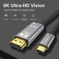 Câble HDMI 2.1 8K 60Hz Type-C USB C vers HDMI, câble convertisseur Type C vers HDMI avec adaptateur d'alimentation PD 100W pour PC, ordinateur portable, moniteur