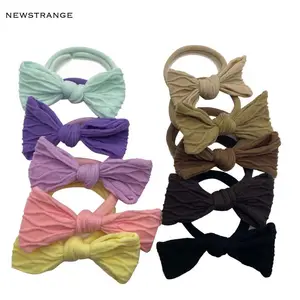 2022 bowknot Fashion Colorful Hair Ties Changing color in the sun Tie-Dye Nylon Hair Tie Elastic Hair Band For Girl