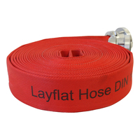 Tuyau d'incendie flexible et durable DIN 14811 de 3 pouces en EPDM rouge haute pression avec raccords Storz en aluminium certifiés FM pour la lutte contre l'incendie SL