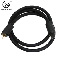 Câble d'alimentation audiophile YIVO XSSH DIY OFC OD16.5mm avec prise US/EU IEC 250V 15A en PVC pour voiture, câble d'alimentation HIFI, câble d'alimentation pour amplificateur