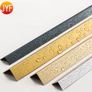 Profil de <span class=keywords><strong>carrelage</strong></span> en forme de L en céramique et acier inoxydable EL198, design personnalisé, 201, pour plinthes murales décoratives - Product Image 1