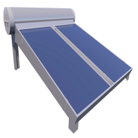 Chauffe-eau solaire vertical intégré 250L avec cycle émaillé, collecteur à film noir à montage à 25 degrés, pour usage extérieur, économie d'énergie