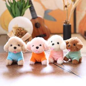 Porte-clés en peluche avec pendentif à breloque pour sac de poupée, mini dessin animé <span class=keywords><strong>kawaii</strong></span>, animal en peluche jouet chien, porte-clés - Product Image 2