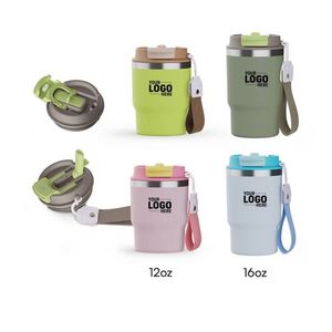 Offre Spéciale – Tasse à Café et Bouteille d'Eau 2-en-1 en Acier Inoxydable Personnalisable, Isolation Sous Vide – Articles Promotionnels pour Fêtes - Product Image 1