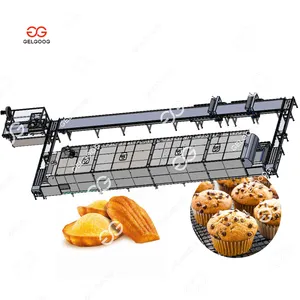 Full Automatic 3 Layer Chocolate Cake Production Line Machine Twinky Cake And Bread Production Line
