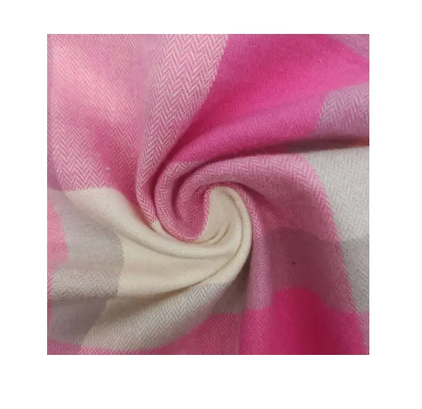Camicia di flanella rosa Plaid tessuto personalizzato pigiama cappotto camicia giacca pantaloni