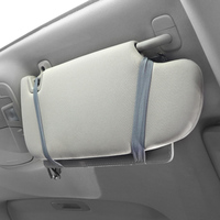 Gris pare-soleil pochette de rangement Bill Card CD support pour téléphone boîte de rangement avec fermeture éclair voiture rangement rangement