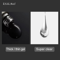 ZYZC vernis à ongles gel en vrac super brillant non essuyage gel base et couche de finition gel UV