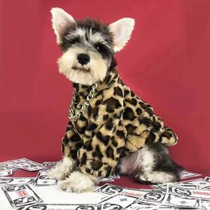 JXANRY-Ropa cálida para perros con estampado de leopardo para Otoño e Invierno - Product Image 3