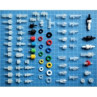 JU En Plastique 90 Degrés Coude L Type Médical Connecteur Femelle De Serrure De Luer