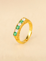 Bague de fiançailles ouverte en filigrane de zircon pour femme, plaquée or, argent sterling 925, bijoux de mariage tendance, vente en gros OEM/ODM