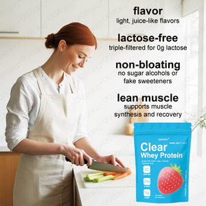 Isolat de Protéine de Lactosérum en Gros OEM Sans Sucre Soutien Immunitaire Naturel Faible en Calories Prise de Masse Musculaire Maigre Clear <span class=keywords><strong>Whey</strong></span> pour Adultes - Product Image 5