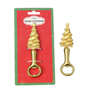 Venta al por mayor creativo lindo árbol de Navidad abrebotellas de metal de aleación de zinc para abridores de cerveza y fiestas de Navidad - Product Image 1
