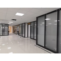 Modern Chinese Design Style High Quality Glass Wall Folding Screen Room Divider Direct Factory Price for Living Room