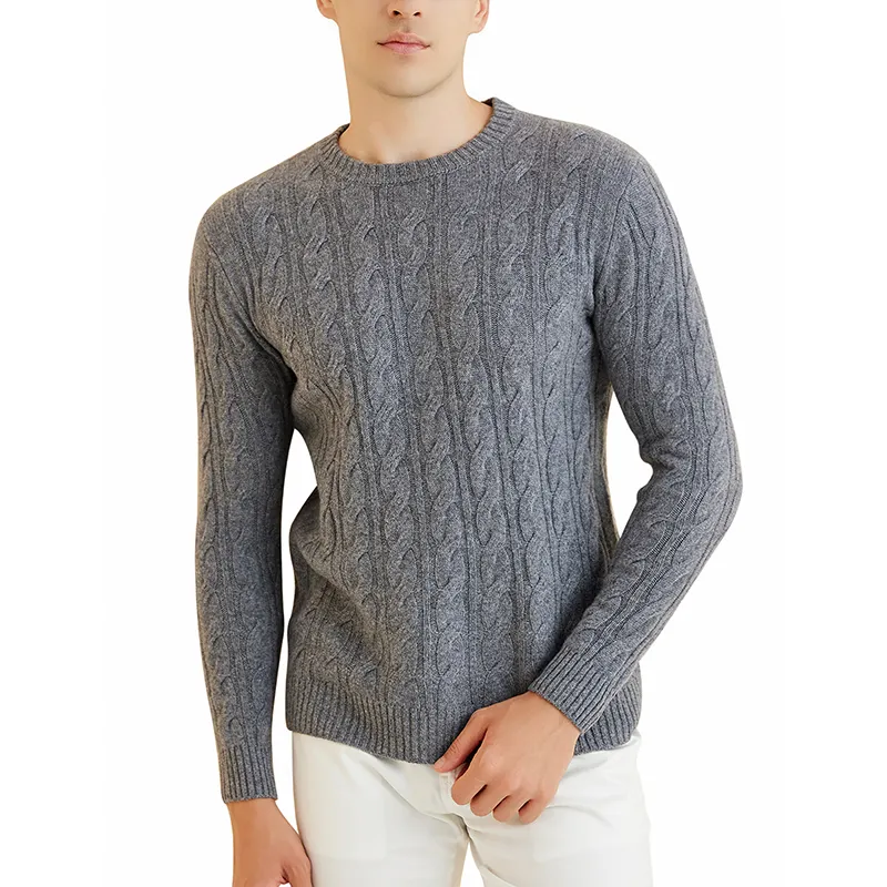 Suéter de manga completa personalizado, suéter de cuello redondo para hombre, tops casuales, suéter de lana de punto para niño
