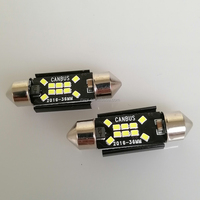 Ampoules LED Festoon C5W 12V 36mm 10 LED 10 SMD pour systèmes d'éclairage automobile, remplacement pour éclairage de lecture de voiture, éclairage de plaque d'immatriculation, éclairage intérieur