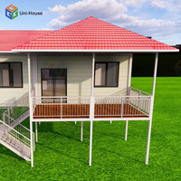 Rumah kontainer kecil dapat dilipat, rumah Prefab 20 kaki 40 kaki