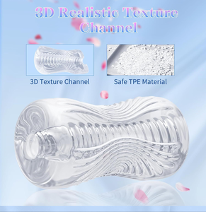 Masturbador Masculino de TPE Transparente, Suave y <span class=keywords><strong>El</strong></span>ástico, con Textura Realista para Estimulación del Glande y Entrenamiento de Resistencia - Product Image 4
