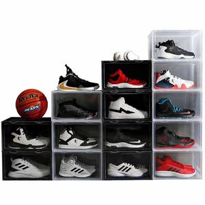 High Quality Dustproof Drawer Type Clear Transparent Foldable Plastic Stackable Custom Shoe Storage Box