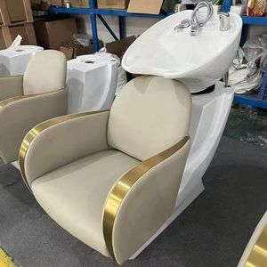 Fauteuil de lavage K Barbershop, petit, inclinable, avec bac en céramique, pour salon de coiffure, export - Product Image 6