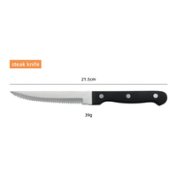 Ensemble de couteaux à steak en acier inoxydable pour restaurant outil de cuisine avec manche en plastique POM