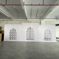 FSDKX Ensemble d'arches en acrylique robustes de style romantique avec motifs sculptés pour événements de mariage et décoration de scène