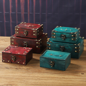 Caja de almacenamiento de madera Mystic Arts con cerradura rectangular para el hogar, oficina, escritorio, organización de documentos, contraseñas, pequeña caja decorativa - Product Image 2