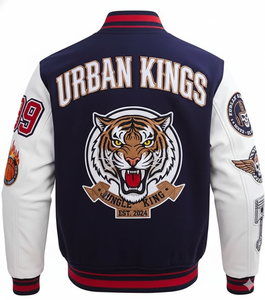 Custom Front Embroidered Logo Wholesale Factory Price Customized Men's Pure Wool Varsity <b>Jacket</b> Embroidery Varsity <b>Jackets</b> - Product Image 2