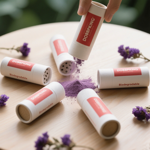 Bote de papel de sal redondo de cartón biodegradable, tubo de papel en relieve de especias, latas de pimienta con parte superior de coctelera - Product Image 1