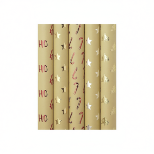 Christmas Wrapping Paper 1.5m x 70cm Gold Foil Holiday Design Gift <b>Wrap</b> for Festive Season - Product Image 2