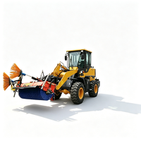 Balayeuse à neige pour chargeuse sur pneus, brosse rotative avant, machine de déneigement routier
