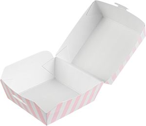 卸売カスタムブルーアイボリーボードバーガーボックスに行くバーガーボックスファーストフードボックス - Product Image 5