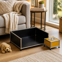 Meuble bas modulaire multifonction en métal pour salon, table basse en acier, taille et couleur personnalisables, DIY, pour fournitures pour animaux de compagnie