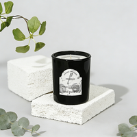 Bougie parfumée en cire de soja dans un bocal en verre entièrement personnalisé, décoration d'intérieur WELLNESS, ensemble cadeau de luxe avec parfum d'ambiance personnalisé en usine