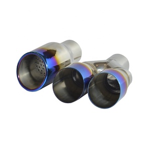 Knalpot motor Titanium, pipa knalpot olahraga sepeda motor Titanium <span class=keywords><strong>2</strong></span> dalam 1 tahan lama aliran tinggi untuk bagian sepeda motor - Product Image 5