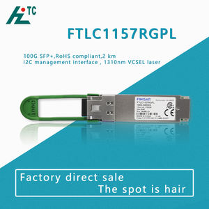 ผลิตภัณฑ์ช่องสัญญาณปกติของแท้ <span class=keywords><strong>ราคา</strong></span>พิเศษ  Finisar FTLC1157RGPL  โมดูลออปติคอล 100G CWDM4 2km  ตัวรับส่งสัญญาณ SFP ทองแดง - Product Image 2