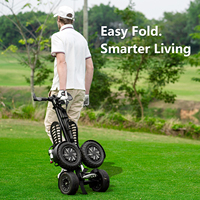 Chariot de golf électrique pliable ESWING 1600W 2-en-1 Push & Ride Buggy avec parapluie Portable Golf Caddy US Warehouse