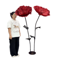 Supports de fleurs géantes en papier mélangé Lilis |   Tête réglable de 30 à 40 pouces, 5 à 7 pieds |   Base lestée |   Vitrine d'anniversaire en gros pour allée centrale