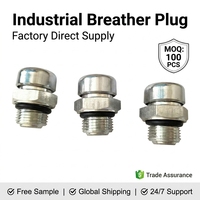 Bouchon de respiration de boîte de vitesses en alliage d'aluminium avec filtre en laiton, valve filetée industrielle M10-M33 Chine