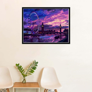 कुलेवे कस्टम डिय सीन नदी जापान मोज़ेक किट 5 डी डायमंड डॉट पेंटिंग के लिए पूर्ण ड्रिल - Product Image 1