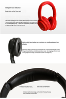 Headset Gaming Stereo Nirkabel Over-Ear dengan Peredam Kebisingan Aktif Lipat