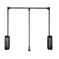 Rail de penderie escamotable pour dressing, tringle à vêtements réglable et extensible