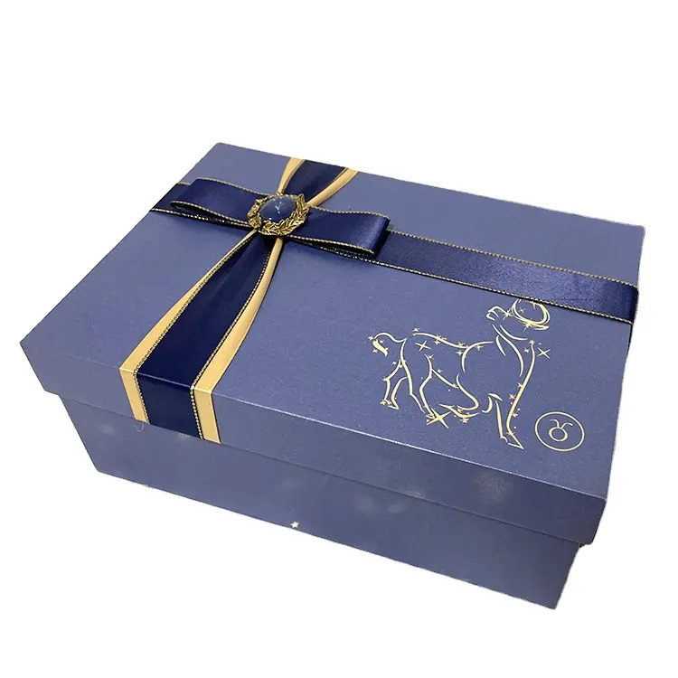 Customized Blue Special Paper packing Ribbon Bow Gift Box 12 Constellation Creative Gift box