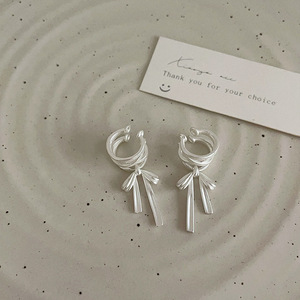 ต่างหูแฟชั่นบูติคแบบไม่เจาะรูปโบว์สำหรับสาวบัลเล่ต์ติดโบว์ต่างหูแบบแฟชั่น2025 - Product Image 5