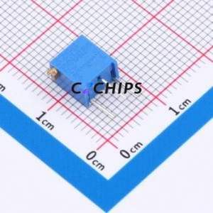 Resistencia Ajustable/Potenciómetro 3266X-1-203LF, Componente de Orificio Pasante (THT)-3P, 6.4x4.3mm, Resistencia de 20kOhm, 10%, 250mW, 100ppm ℃ - Product Image 1