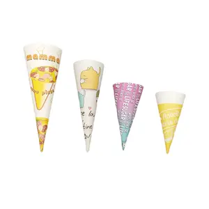 Envoltorios de cono de Waffle desechables, cono de helado, envoltorio comercial, máquina de cono de helado