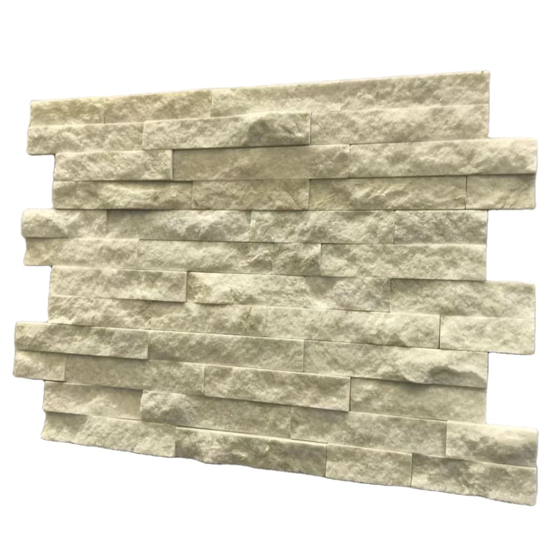 Настенная облицовка из белого кварца Ledgestone